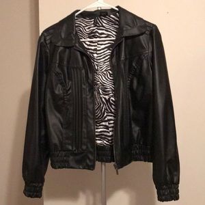 New Directions Petite Faux Female Jacket.